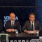 Da esquerda para a direita: Rui Rodrigues, Silvério Alves (estes dois primeiros vice-presidentes do Vitória de Guimarães) e António Miguel Cardoso - Foto: A BOLA