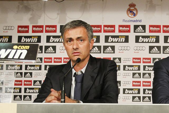 José Mourinho no dia em que foi apresentado no Real Madrid (RUI RAIMUNDO)