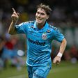 Rollheiser marcou pelo Santos em casa do Palmeiras e foi eleito o melhor em campo