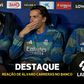Arbeloa optou por Fran García e Carreras reagiu assim