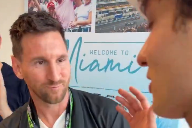 Lionel Messi e Kimi Antonelli conheceram-se após o GP de Miami